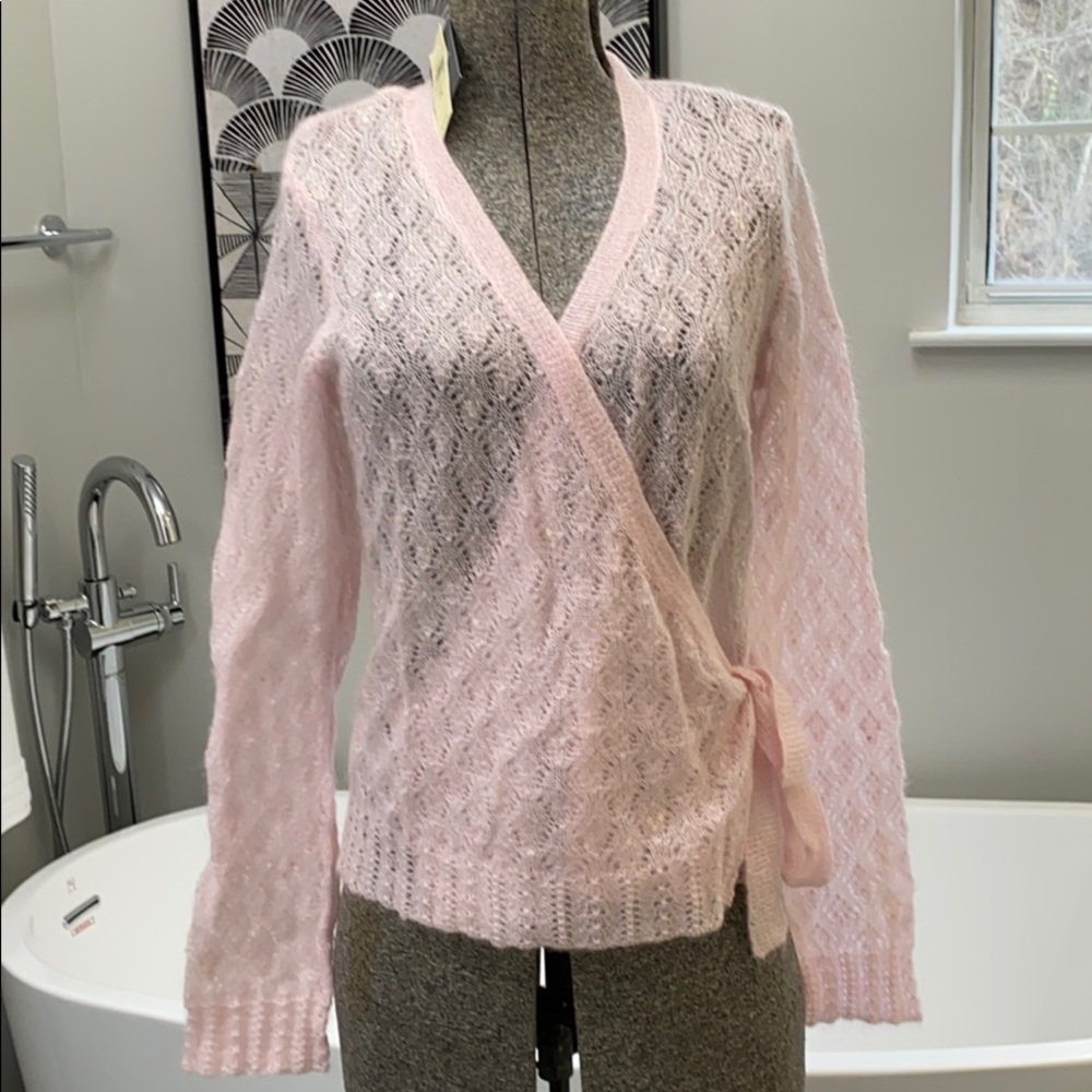Pale pink sweater size M embellished with sequins